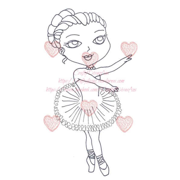 Digital Stamp Ballerina2 - Blog Pic