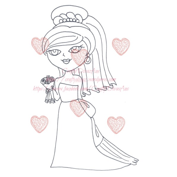 Digital Stamp Bridal Party - Bride - Blog Pic